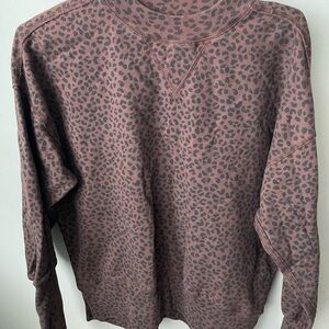 Abercrombie & Fitch Mauve Leopard Crewneck Sweater